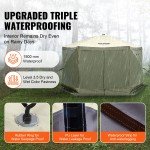 VEVOR 6-Sided Pop Up Camping Canopy Tent