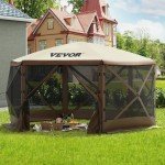 VEVOR 6-Sided 12x12ft Camping Gazebo Canopy