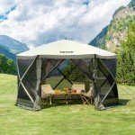 VEVOR 6-Sided Pop Up Camping Canopy Tent