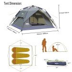 Desert Fox 3-Person Automatic Camping Tent