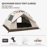 Automatic Quick-Open Waterproof Camping Tent for 3-4 People