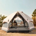Hexagonal Outdoor Tent for 3-6 People