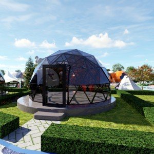 Glass Igloo Dome with Aluminum Frame for Glamping