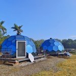 Ford Blue Glass Dome Camping Tent - Hexagonal Luxury
