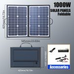 1000W Portable Solar Panel Kit for Camping