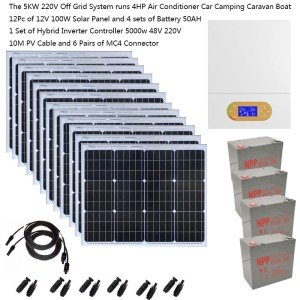 Complete 5000W Solar Panel Kit for Campers