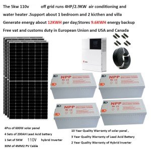 Complete 5000W Solar System Kit for Camping