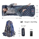 Ultralight Inflatable Camping Mattress with Built-in Pillow