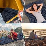 Ultralight Inflatable Camping Mattress with Built-in Pillow