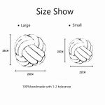 Art Decor Knot Ball Throw Pillow Handmade Soft Velvet Big Cushion Modern & Cozy Decorative Christmas Cushion for Home Sofa White