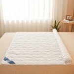 Waterproof Mattress Protector - Breathable Noiseless Mattress Cover Pad with 4 Elastic Corner Straps Fits up to 40 cm deep
