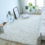 Pink Fluffy Area Rug for Kids' Rooms