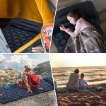 Inflatable Camping Sleeping Pad with Built-in Pump