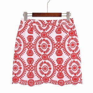 Summer Women's Mini Skirt with Embroidery Design