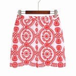 Summer Women's Mini Skirt with Embroidery Design