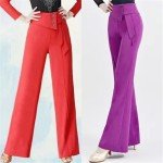Women's High-Waisted Wide-Leg Dance Trousers