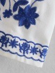 Floral Embroidered Autumn Blouse for Women
