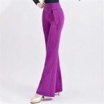 Women's High-Waisted Wide-Leg Dance Trousers