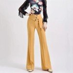 Women's High-Waisted Wide-Leg Dance Trousers