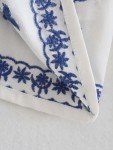 Floral Embroidered Autumn Blouse for Women