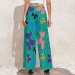 Women's High Waist Wide Leg Balloon Dog Pants