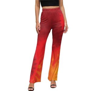 Spiral Tie Dye High Waist Flare Pants