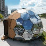 Wooden Honeycomb Glass Dome for Luxury Camping