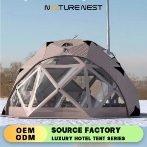 Large Waterproof Geodesic Dome Tent for Glamping