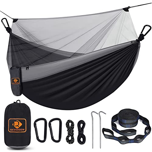 Qevooon Portable Camping Hammock with Net and Straps