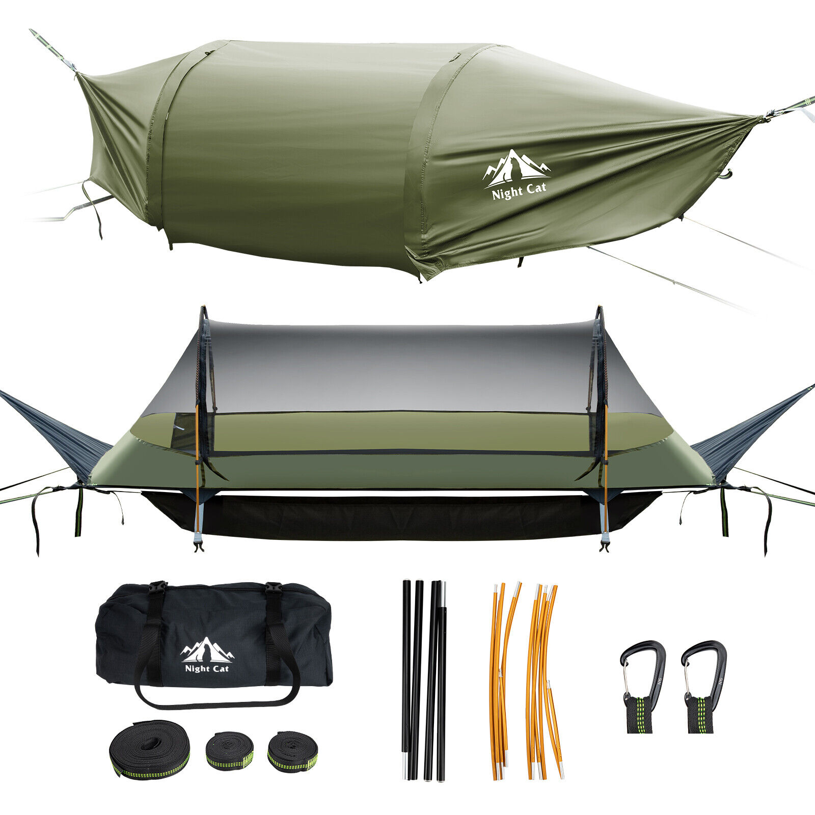 Night Cat Camping Hammock Tent with Bug Net