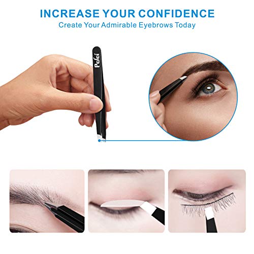 Professional Stainless Steel Tweezers Set for Precision Hair Removal