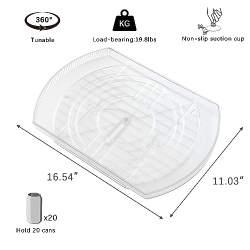 Refrigerator Lazy Susan Turntable Organizer, 16.54" Rectangle Shape