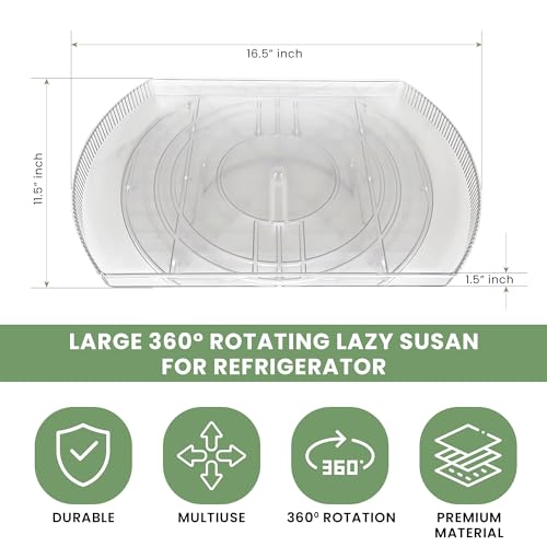 Nostalgiq 360° Rotating Lazy Susan Fridge Organizer Solution