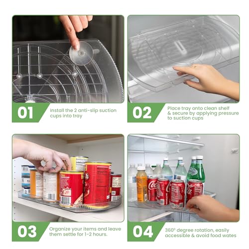 Nostalgiq 360° Rotating Lazy Susan Fridge Organizer Solution