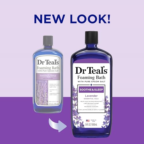 Dr Teal's Lavender Foaming Bath, 34 fl oz, Pack of 4
