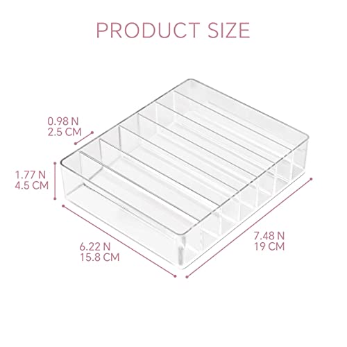 7 Section Makeup Palette Organizer for Vanity Storage