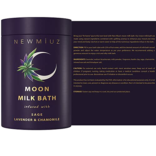 Lavender Chamomile Moon Milk Bath Soak - Spiritual Stress Relief for Women