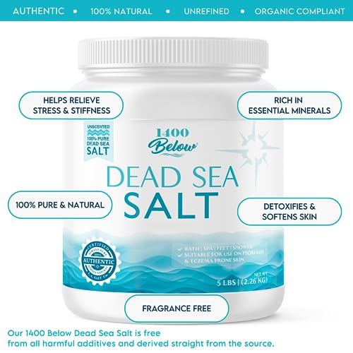 LA SALT CO 1400 Dead Sea Salt Jar