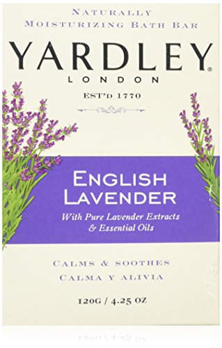 Yardley London English Lavender Essential Oils Soap Bar, 4.25 oz