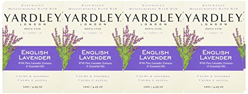 Yardley London English Lavender Essential Oils Soap Bar, 4.25 oz
