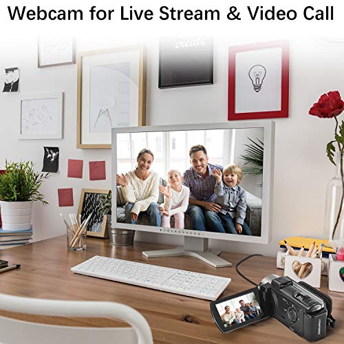 kimire Full HD 1080P Camcorder Camera with 2 Batteries