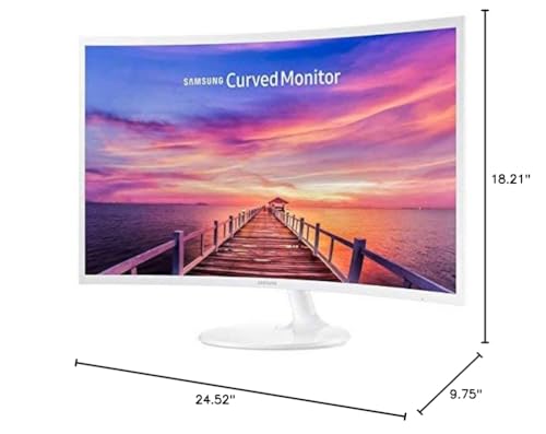 Samsung 27in White Super-Slim Curved 1080p LED Monitor