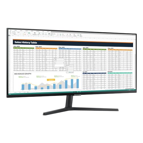 SAMSUNG 34" Ultrawide QHD Monitor, 100Hz, Eye Care