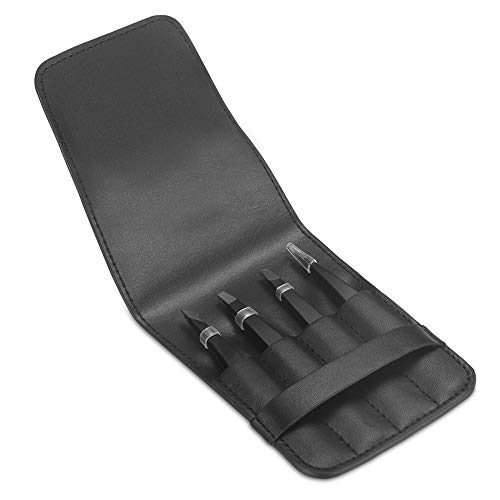 Professional Stainless Steel Tweezers Set for Precision Hair Removal