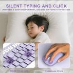 Purple Wireless Keyboard and Mouse Combo for PC/Home