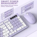 Purple Wireless Keyboard and Mouse Combo for PC/Home