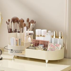 Rotating Cosmetic Organizer for Vanity with Large Capacity