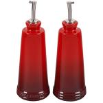 Le Creuset Stoneware Oil & Vinegar Set, Cerise