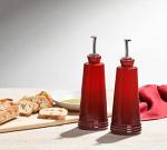 Le Creuset Stoneware Oil & Vinegar Set, Cerise
