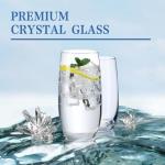 Crystal Highball Water Glasses Set of 6, 15 Oz